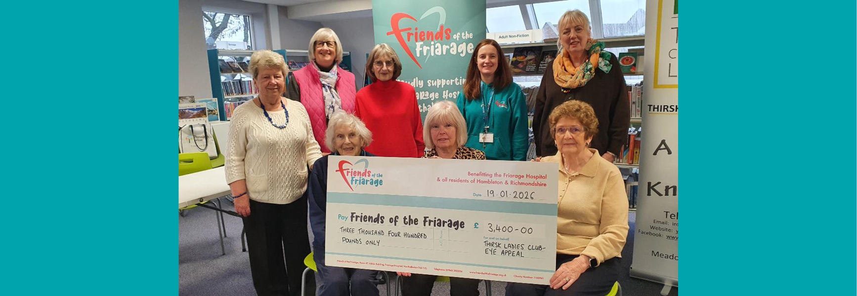 Thirsk Ladies Club donate £3,400 to our recent Eye Appeal